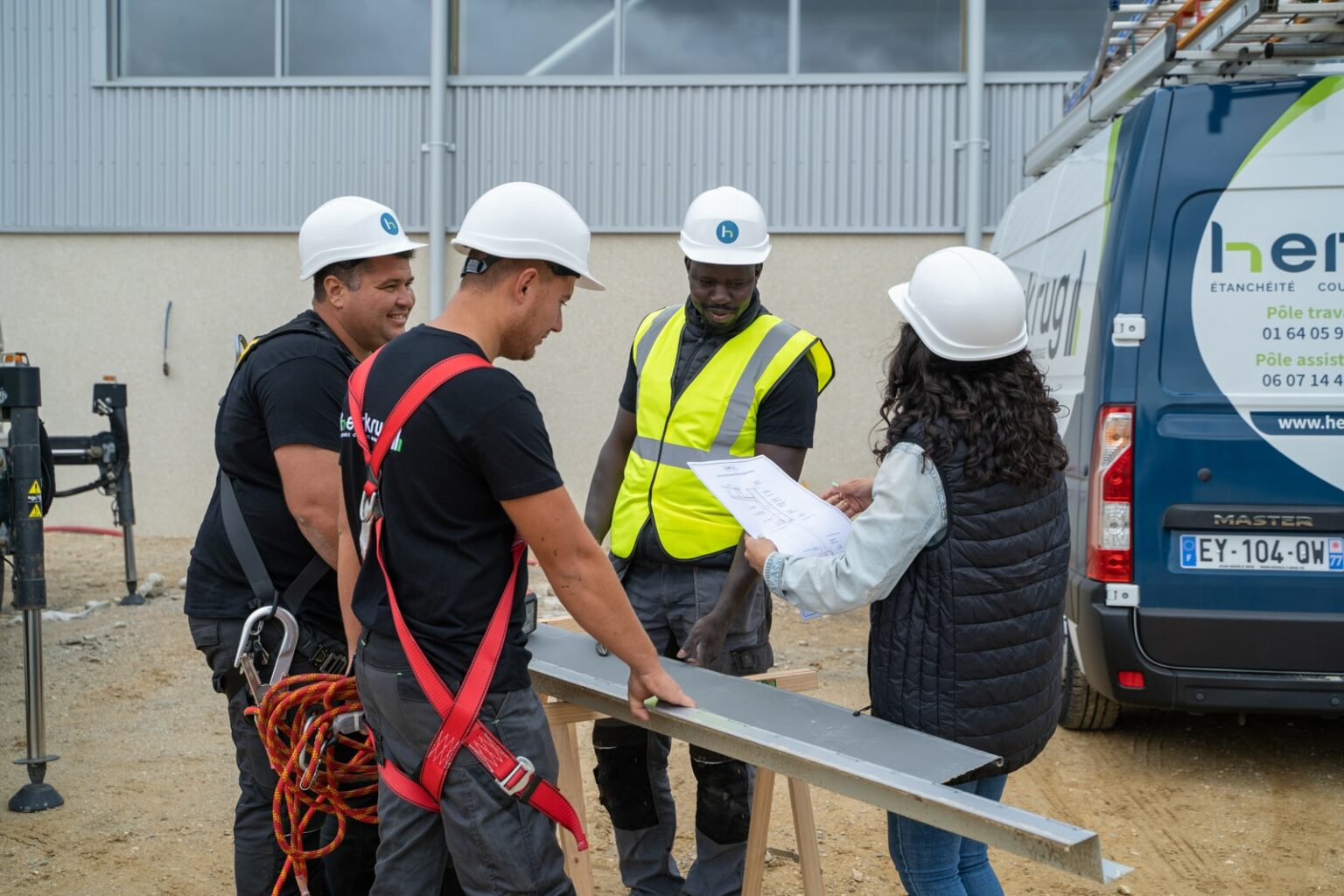 Ouvriers sur chantier